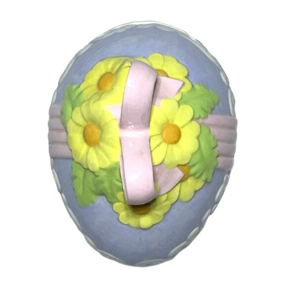 Vintage Hand Painted Easter Egg Candy Dish Trinket Dish Jar Functional Art 1981 - Picture 2 of 16